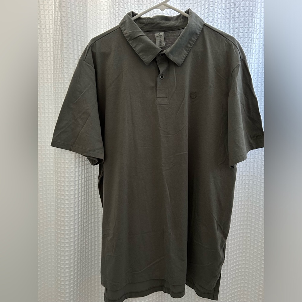Hurley Mens Short Sleeve Polo Color Gray Size XXL